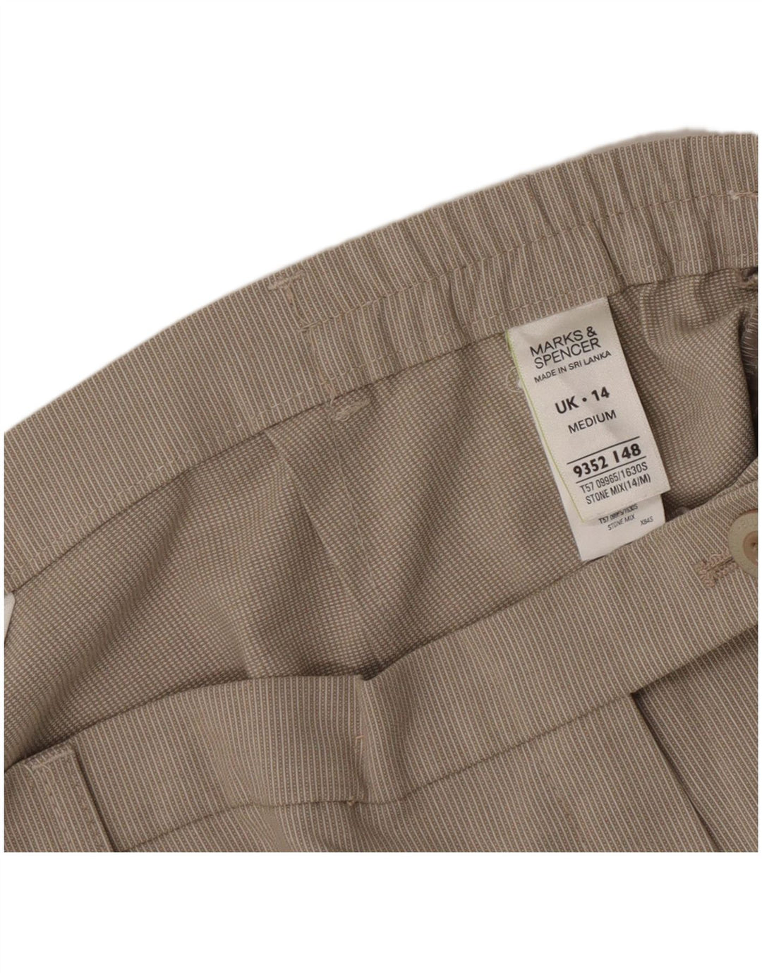 Calça feminina Marks & Spencer Straight Suit Reino Unido 14 Médio W32 L28 Cinza