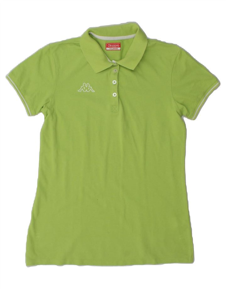 KAPPA Womens Polo Shirt UK 20 2XL Green Cotton Vintage Kappa and Second-Hand Kappa from Messina Hembry 