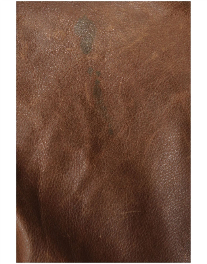 Jaqueta masculina de couro bomber La Matta IT 50 grande couro marrom