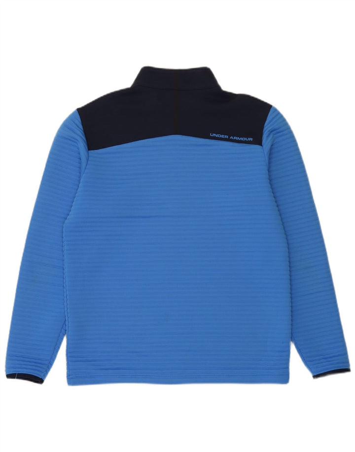 Under Armour Mens Cold Gear Pulôver Treino Top Médio Azul Colourblock