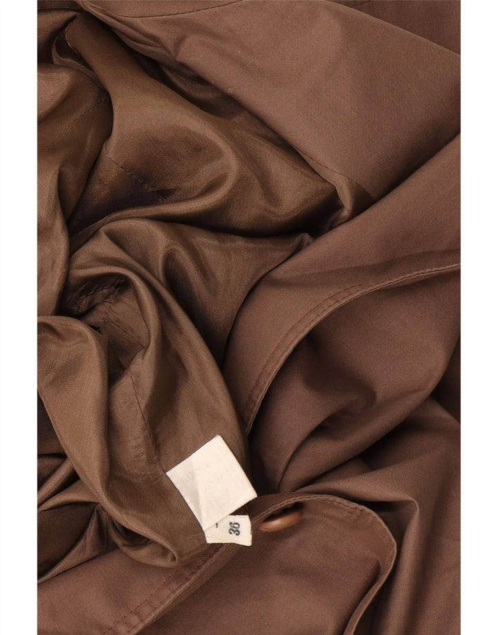 Trench coat feminino vintage de grandes dimensões UE 36 algodão bege pequeno