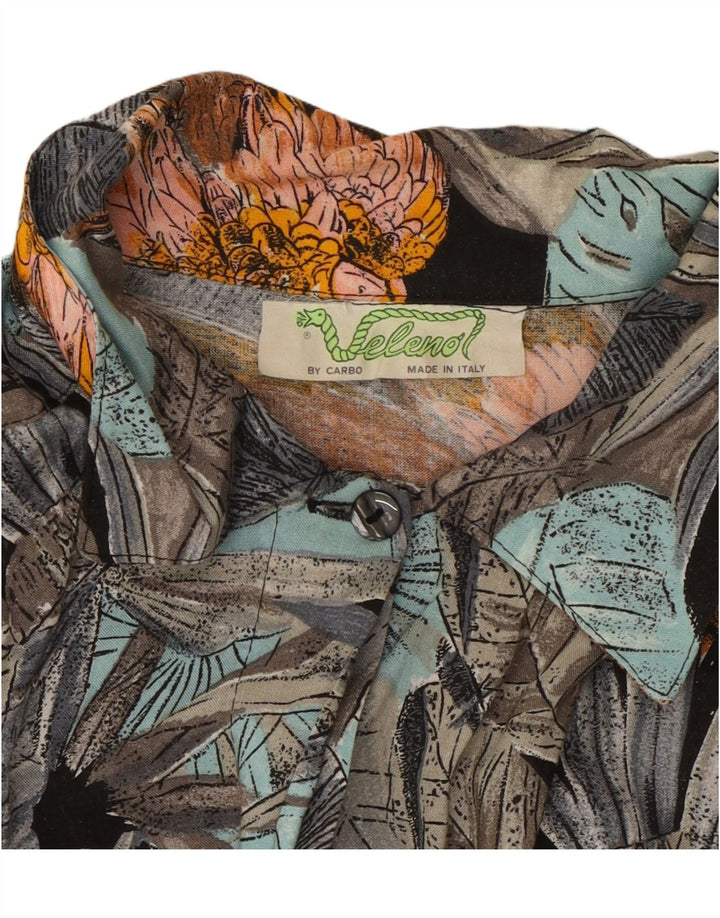 Blusa feminina VELENO UK 20 2XL viscose floral multicolorida