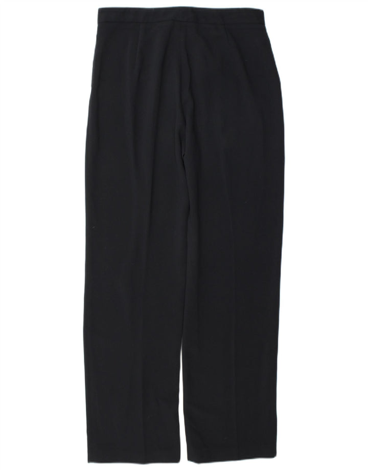 Calça feminina Zara Straight Suit EU 40 Médio W30 L31 Poliéster Azul Marinho