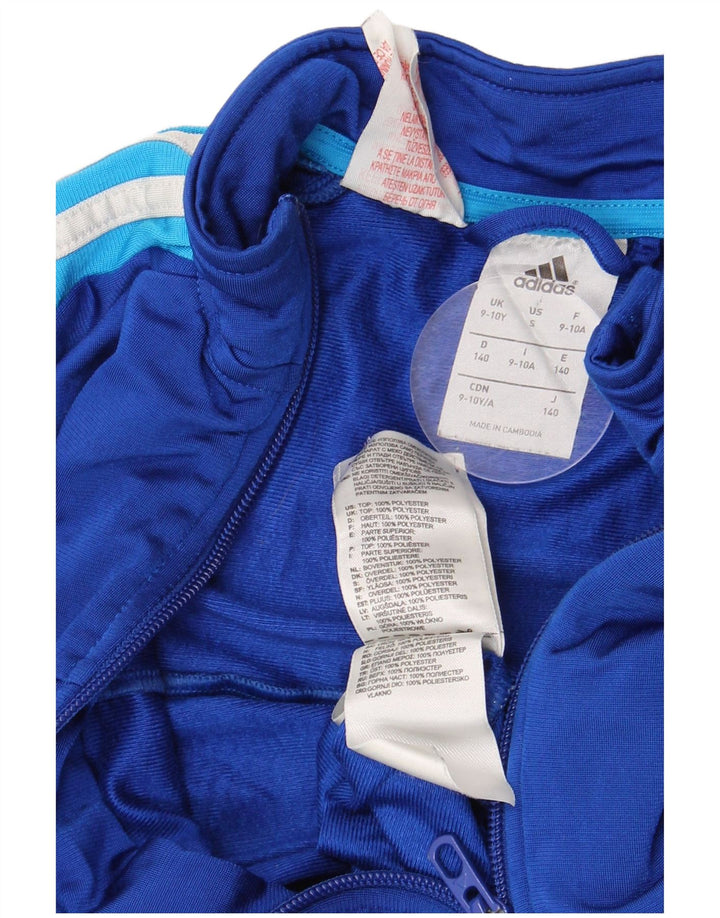 Jaqueta Adidas Meninos Treino Top 9-10 Anos Azul Poliéster