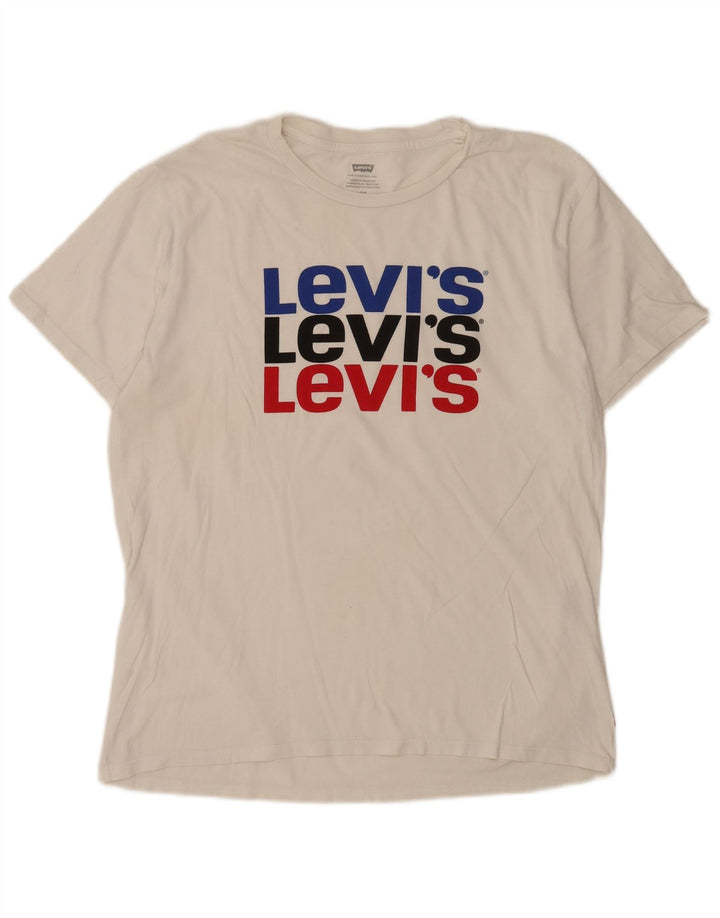 Camiseta gráfica masculina Levi's Top grande branco