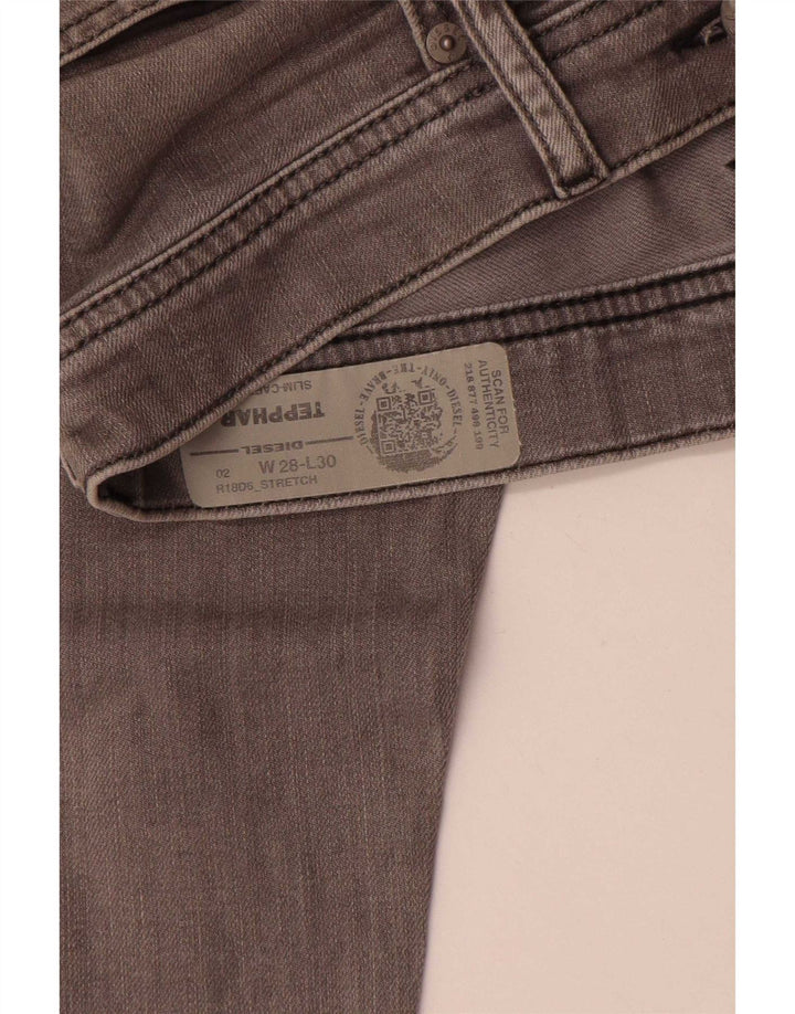 Diesel Mens Tepphar Carrot Slim Jeans W28 L30 Cinza Algodão