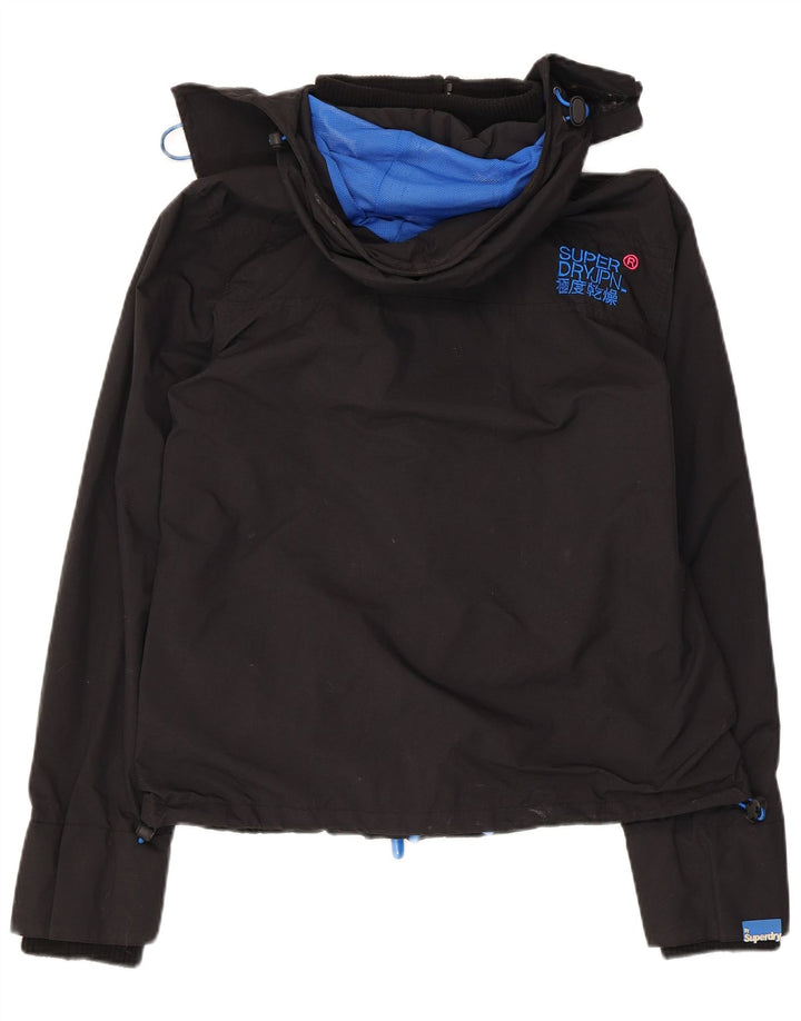Jaqueta de chuva feminina Superdry The Windcheater Graphic UK 16 grande preta