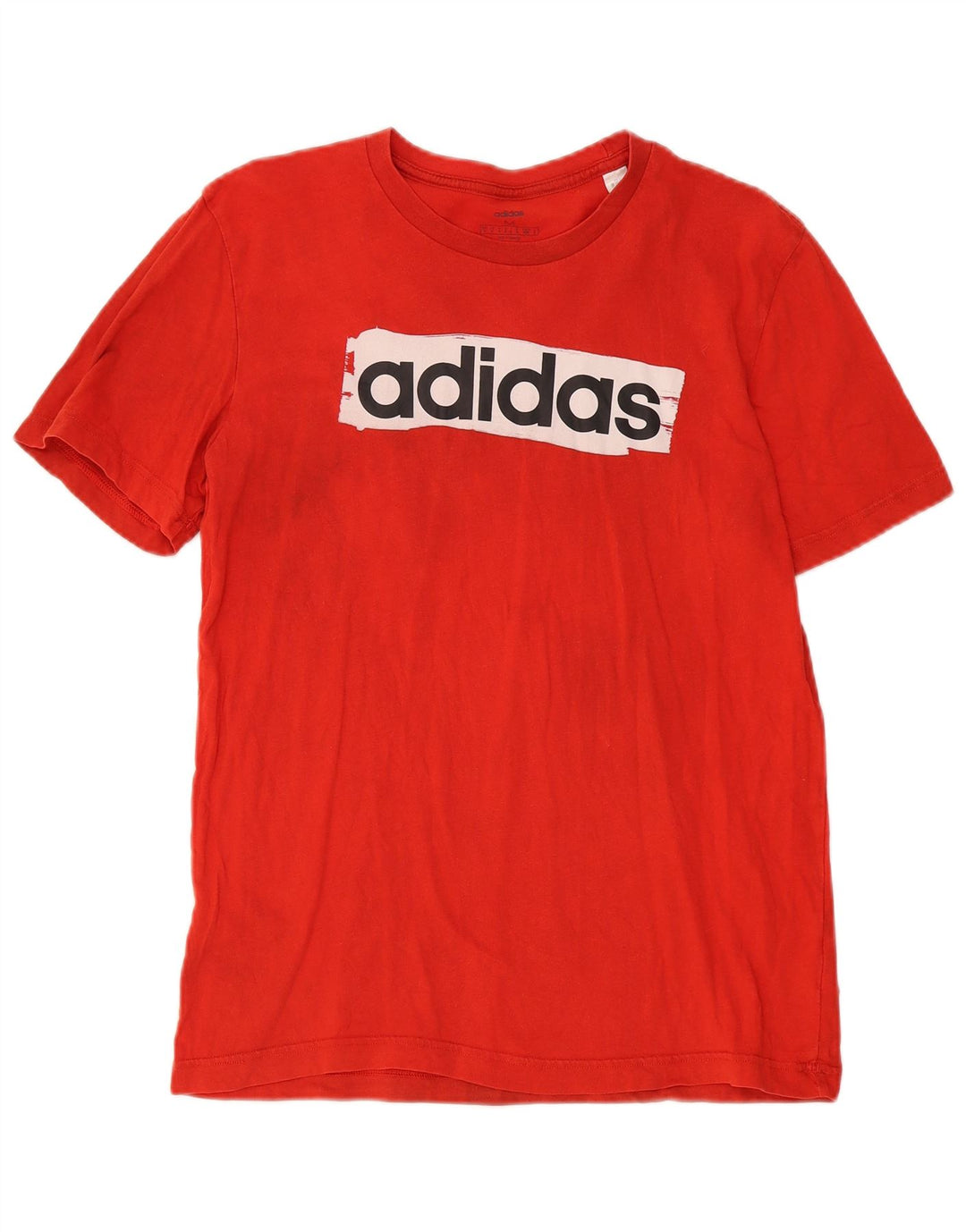 Adidas Mens Graphic T-Shirt Top Médio Algodão Vermelho