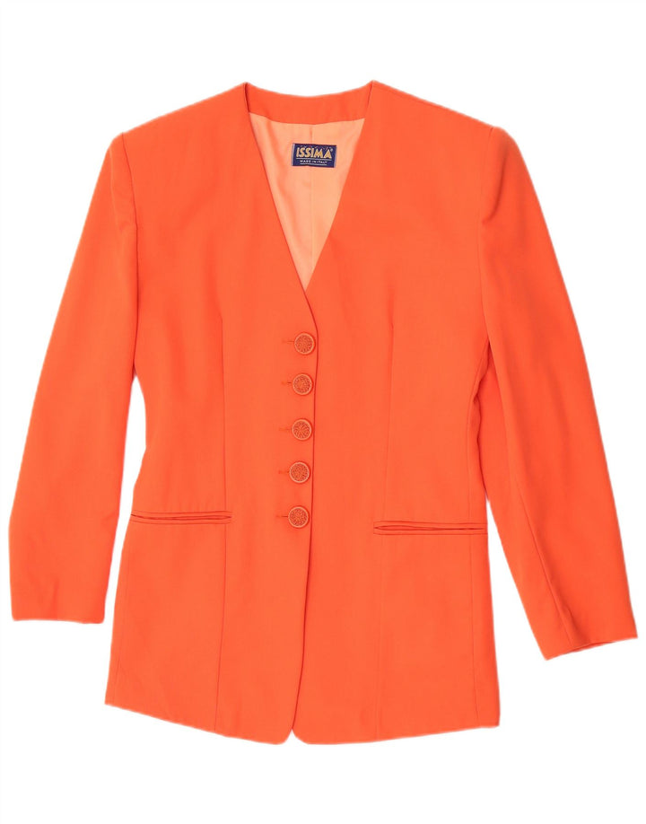 Jaqueta Blazer Feminina Issima com 5 Botões UK 12 Médio Laranja