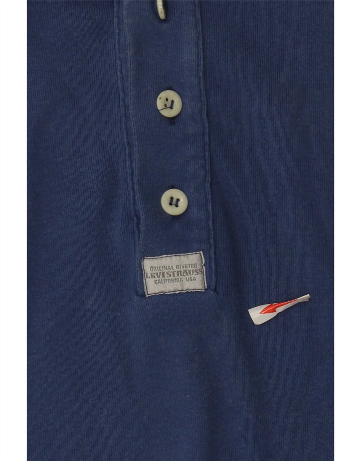 Top masculino Levi's manga comprida XL azul algodão