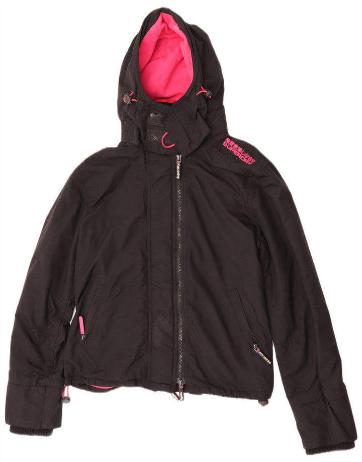 Jaqueta corta-vento feminina Superdry UK 16 grande preta