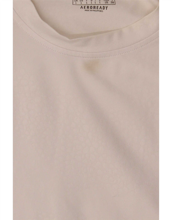Adidas Mens Aeroready Camiseta Top Grande Poliéster Branco