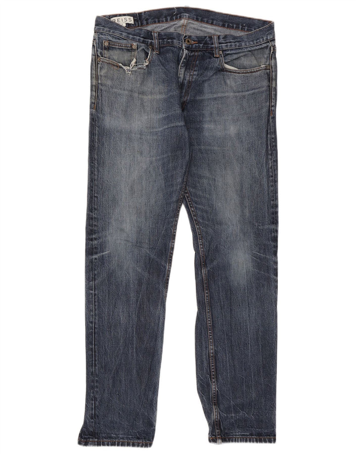 Jeans retos masculinos Reiss W36 L31 algodão azul