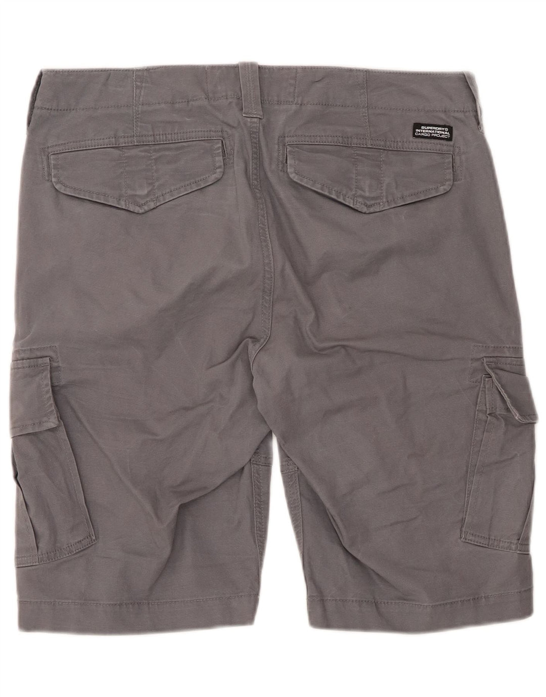 Shorts cargo masculino SUPERDRY W32 algodão cinza médio