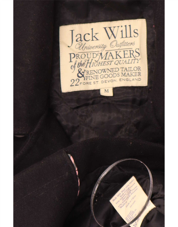 Casaco masculino Jack Wills Pea UK 38 lã azul marinho médio