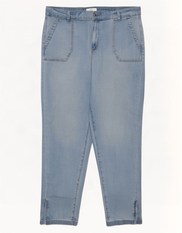 Calça jeans feminina de cintura alta Marks & Spencer UK 18 XL W38 L29 azul