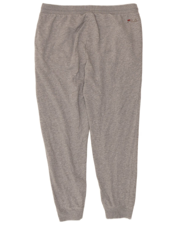 Calça de treino masculina Fila Joggers 2XL algodão manchado cinza