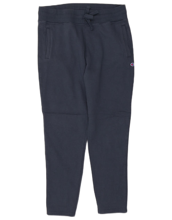 Calça de treino masculina Champion grande algodão azul marinho