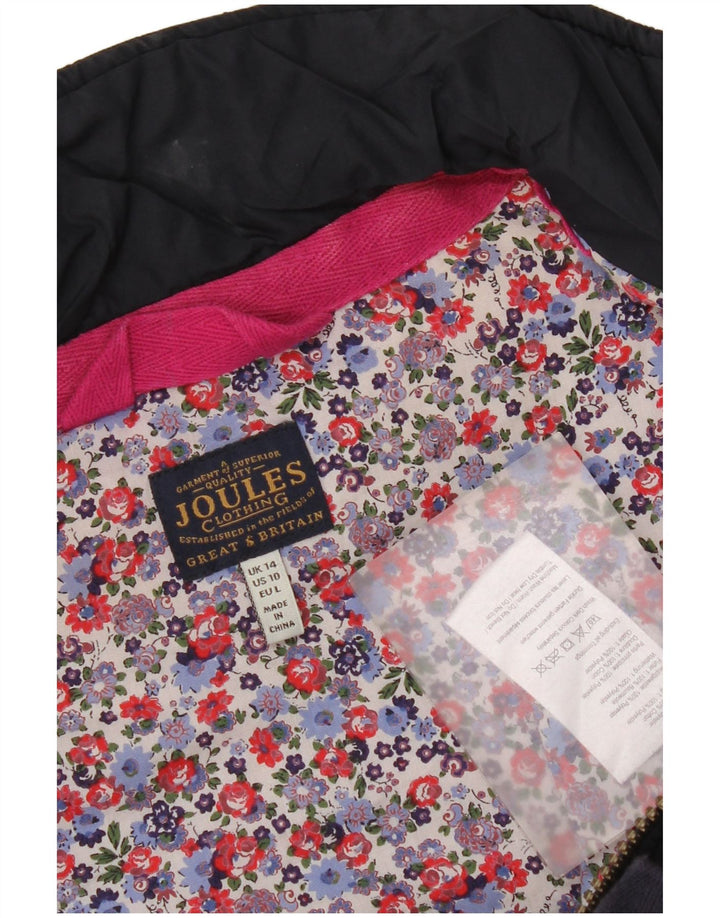 Gilet feminino acolchoado Joules UK 14 grande poliéster azul marinho