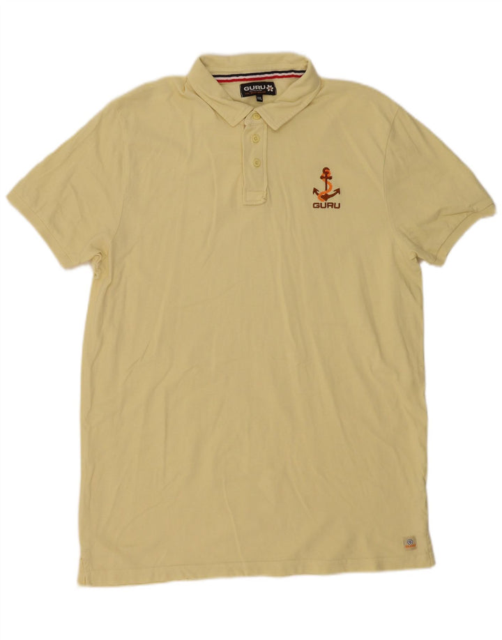 Camisa polo masculina Guru 2XL algodão amarelo