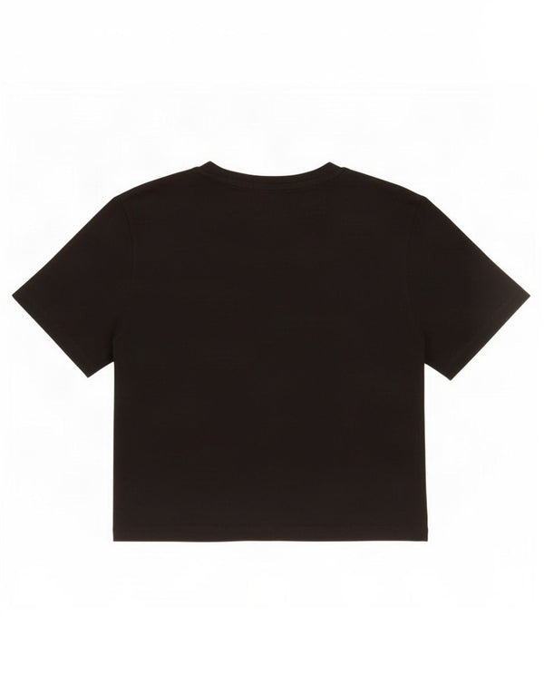 Camiseta Zara Feminina Crop Top UK 12 Médio Preto