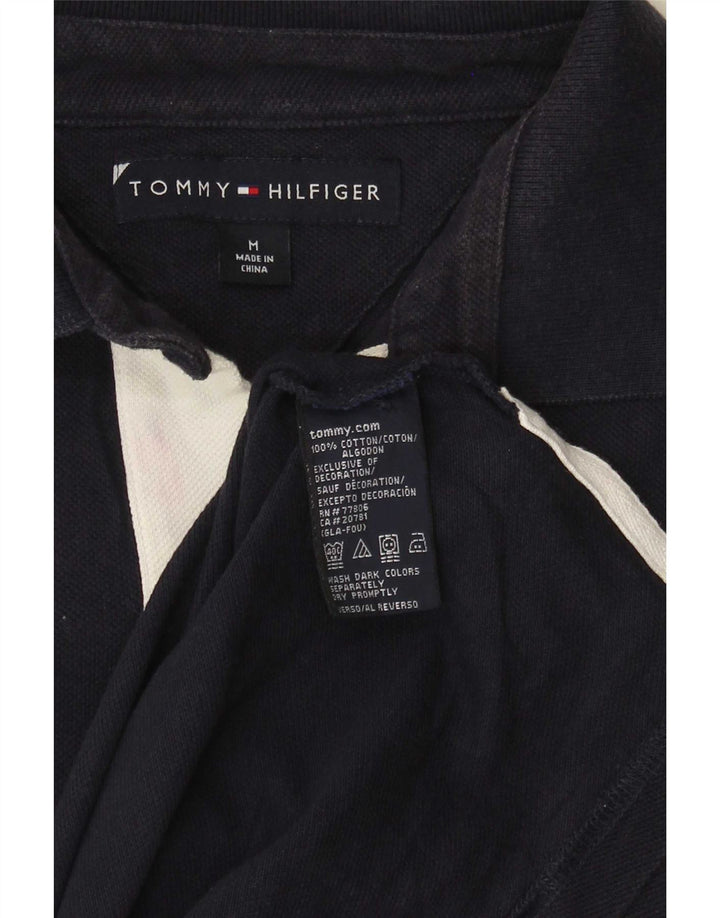 Camisa polo masculina de manga curta Tommy Hilfiger média azul marinho clássica