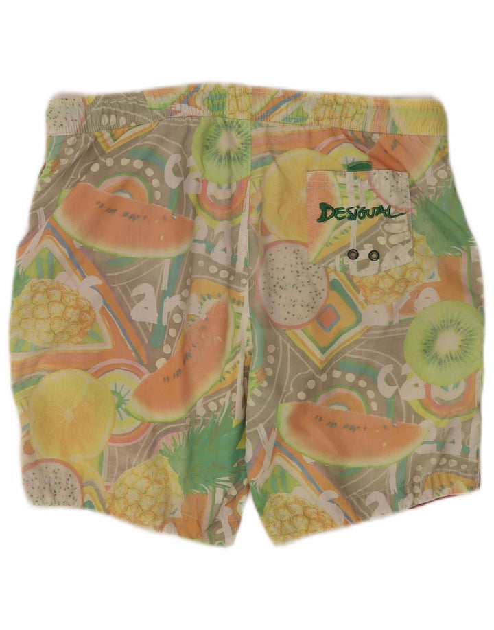 Desigual Shorts de natação masculino gráfico médio multicolorido poliamida