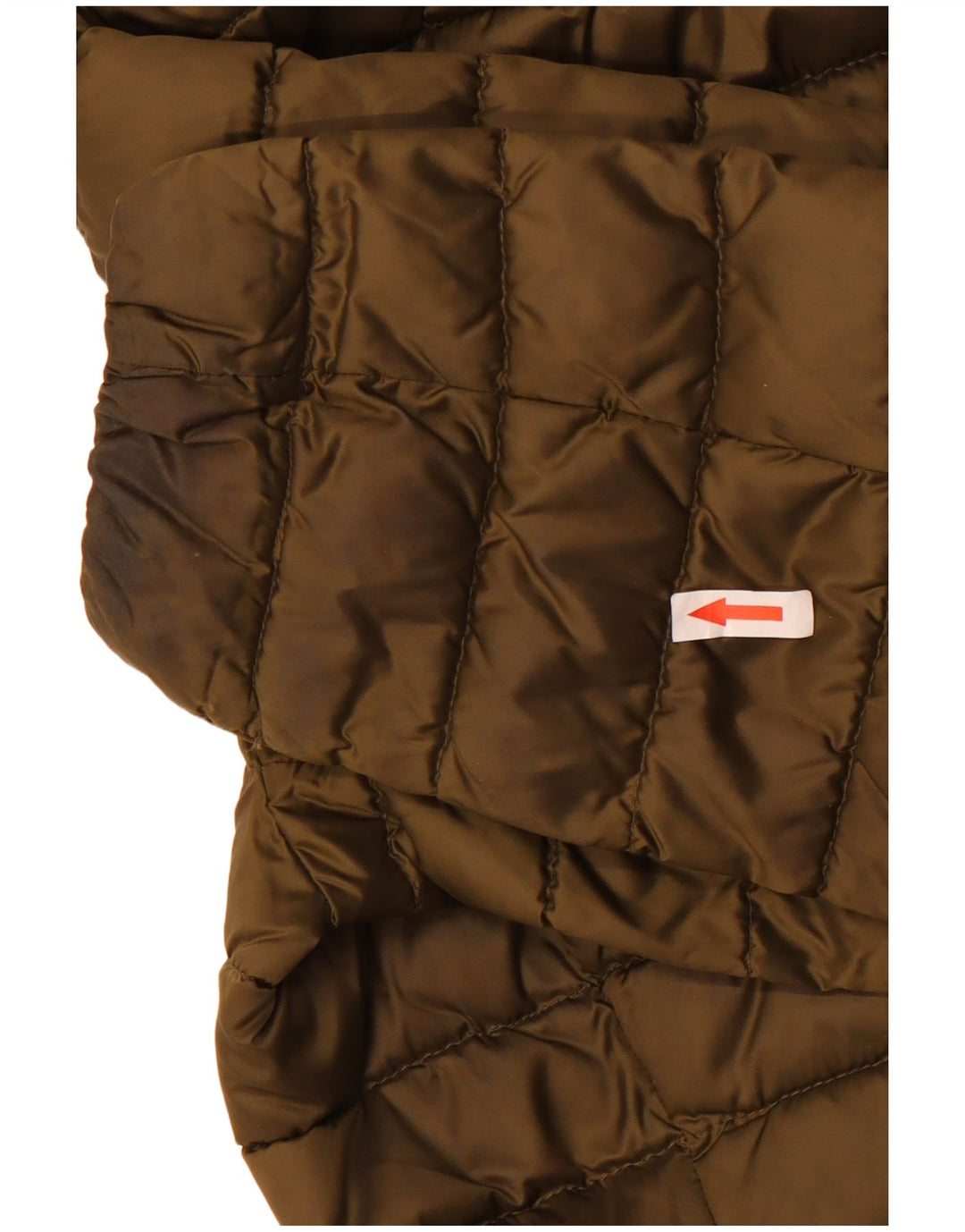 Casaco acolchoado com capuz feminino Tommy Hilfiger Reino Unido 14 médio cáqui poliamida