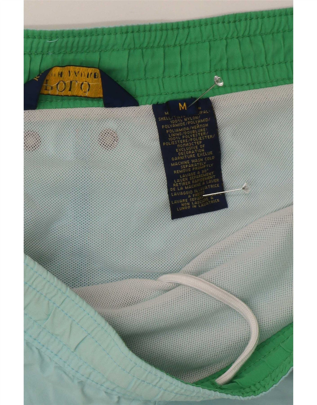 Polo Ralph Lauren Shorts de natação masculino médio azul nylon