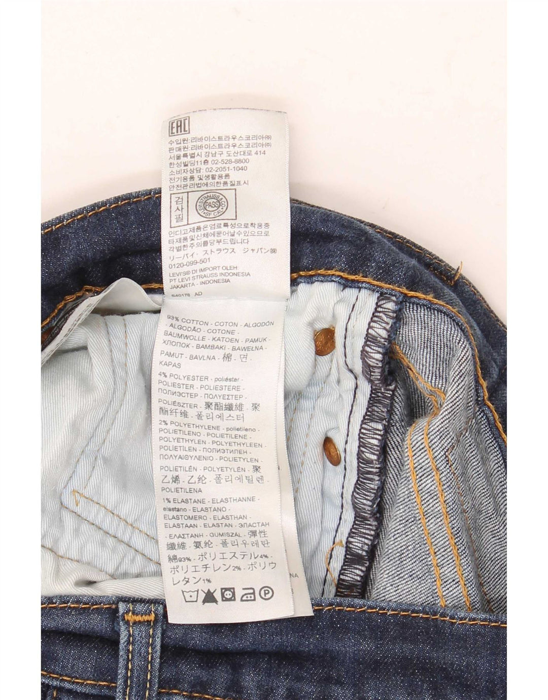 Levi's Masculino 511 Slim Jeans W31 L30 Azul Algodão