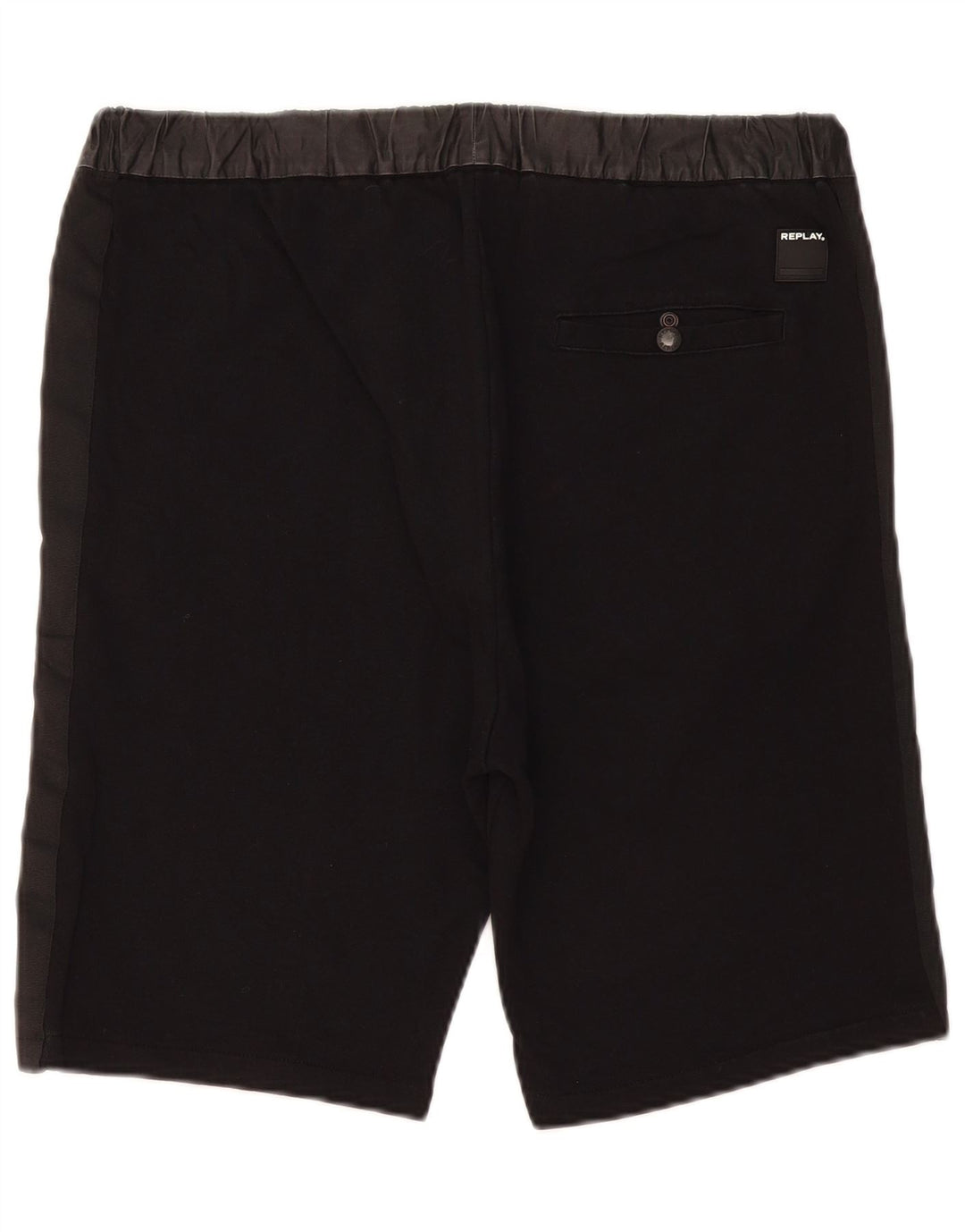 REPLAY Shorts Chino Masculino Grande W34 Algodão Preto