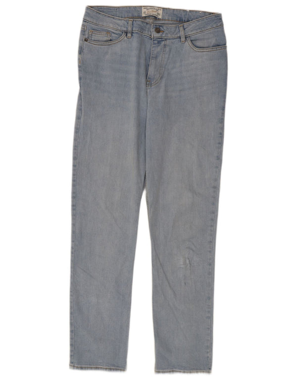 Calça jeans feminina Fat Face Chesham Girlfriend Slim UK 12 médio W32 L29 azul