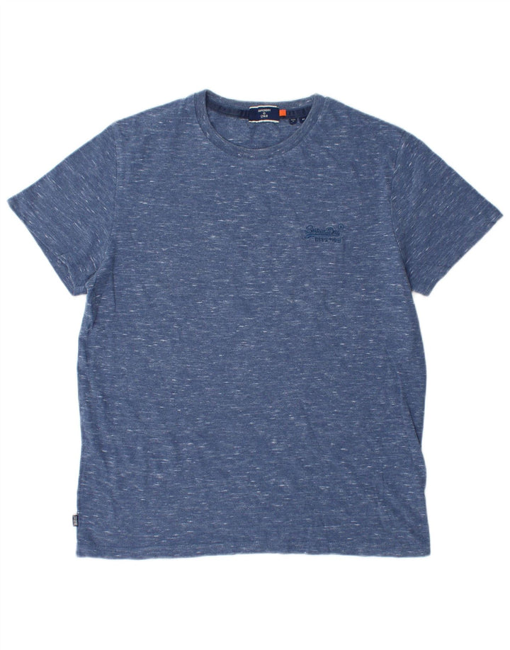 Camiseta masculina SUPERDRY Top médio algodão azul