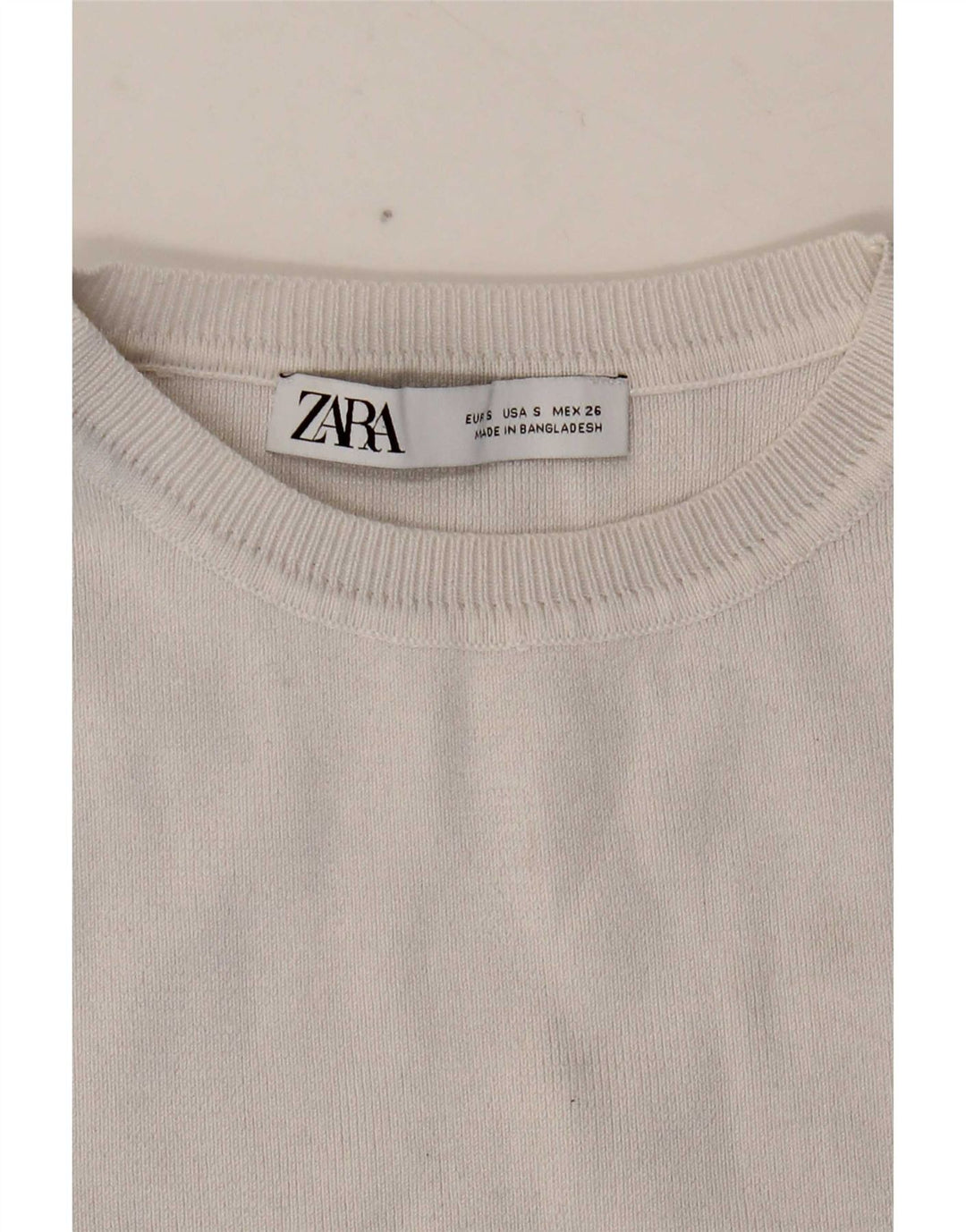 Zara Womens Crop Vest Top UK 8 Pequeno Branco