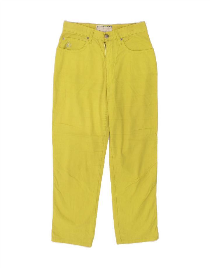 ROCCOBAROCCO Womens Tapered Casual Trousers W26 L24  Yellow Vintage Roccobarocco and Second-Hand Roccobarocco from Messina Hembry 