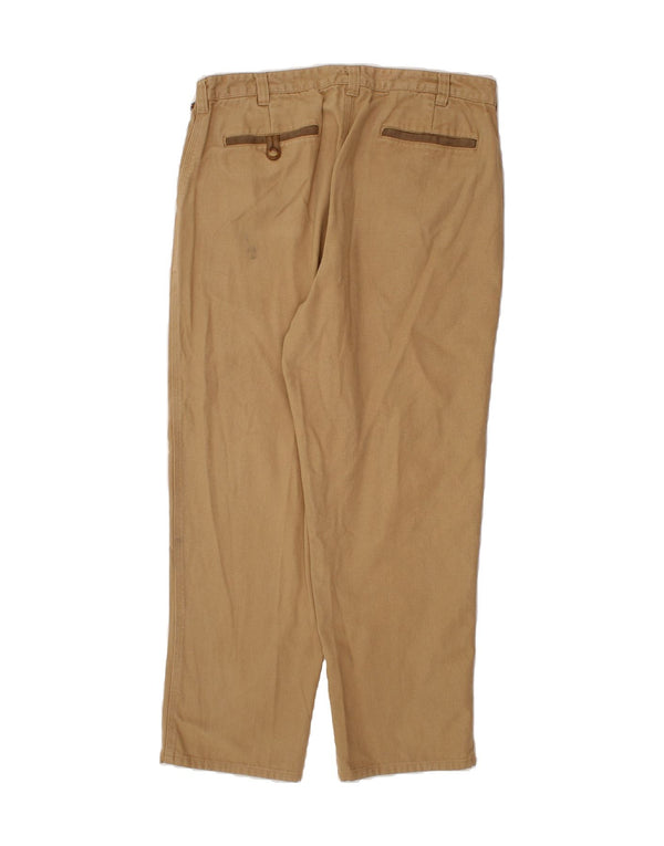 Calça chino reta masculina ORVIS W36 L30 algodão bege