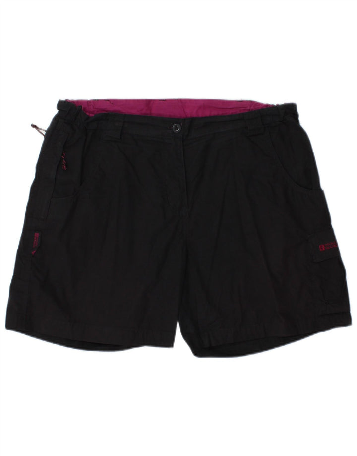 Shorts cargo feminino MOUNTAIN WAREHOUSE UK 14 grande W32 poliéster preto