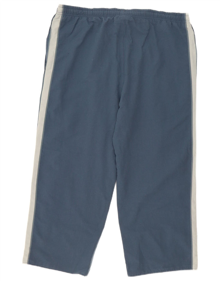 Calça de treino masculina Reebok grande azul marinho colorblock poliéster