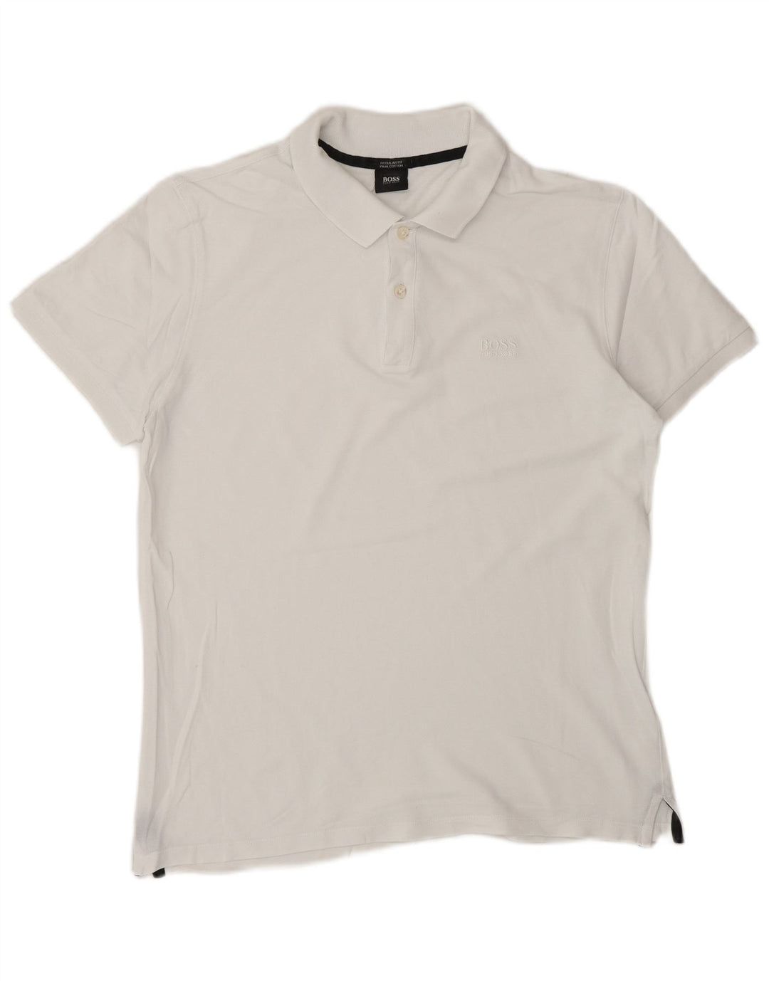 Camisa polo masculina de ajuste regular HUGO BOSS pequena branca