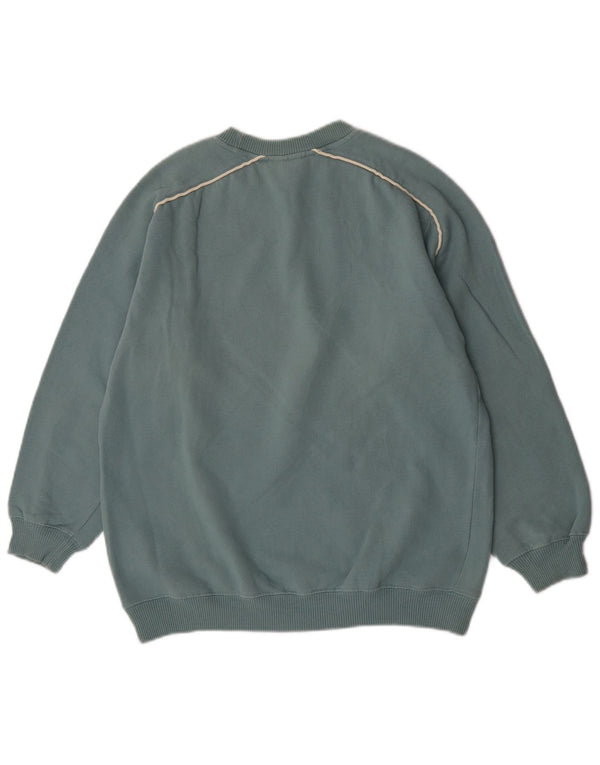 ADIDAS Meninos Graphic Sweatshirt Jumper 13-14 Anos Azul Algodão