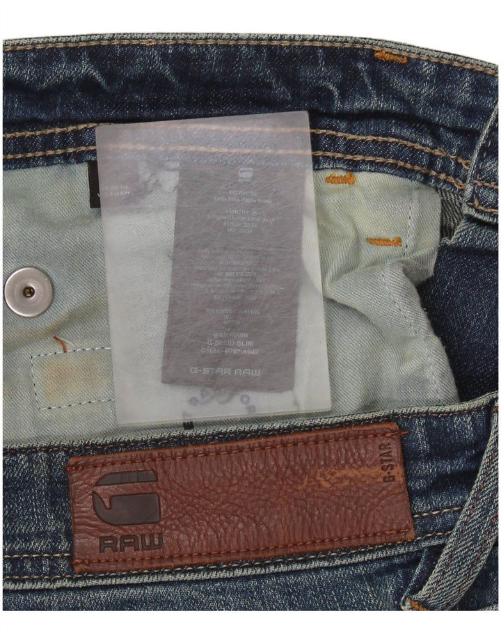 Jeans slim masculino G-STAR W32 L34 algodão azul