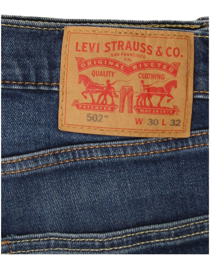 Levi's Masculino 502 Tapered Jeans W30 L30 Azul Algodão