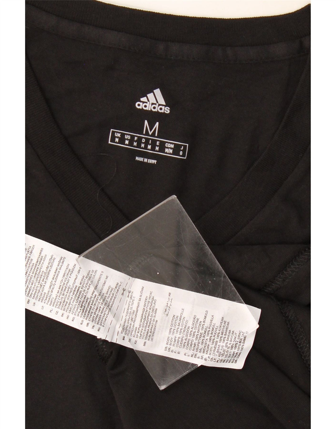 ADIDAS Camiseta Masculina Top Médio Algodão Preto