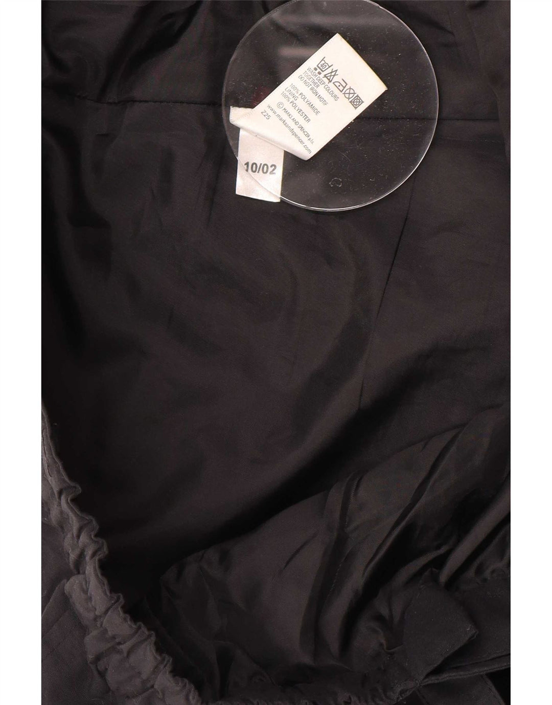 Calça corta-vento masculina Marks & Spencer grande W36 L31 poliamida preta
