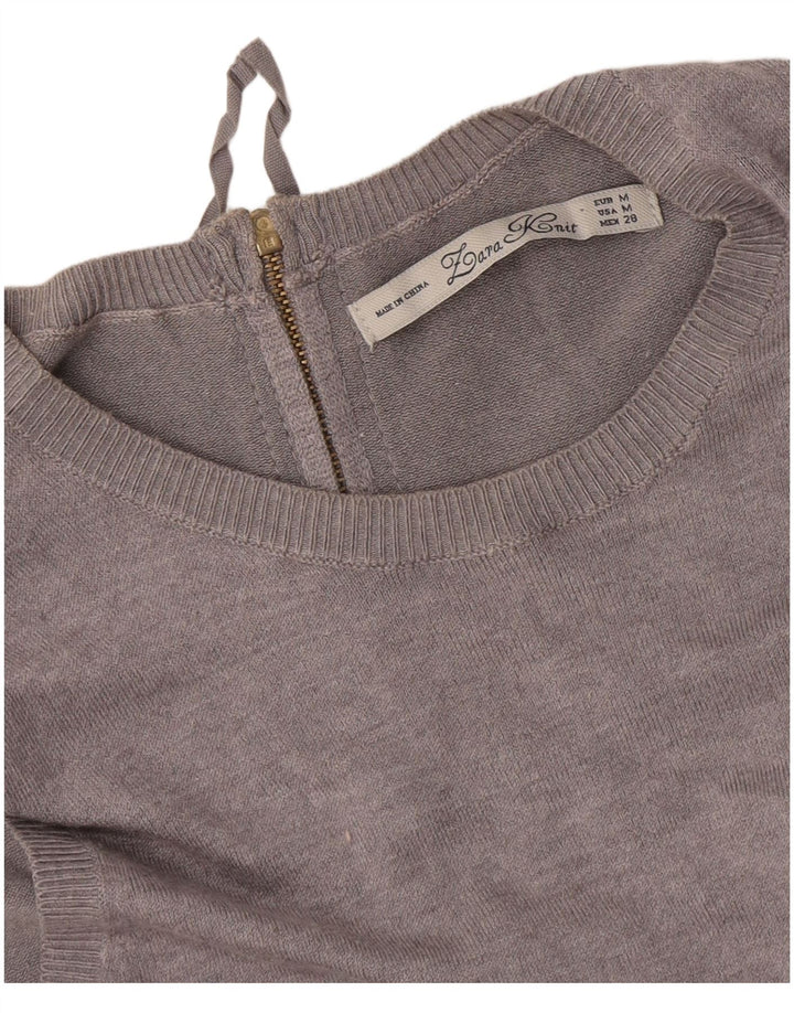 Zara Vestido feminino sem mangas sem mangas UK 12 cinza médio