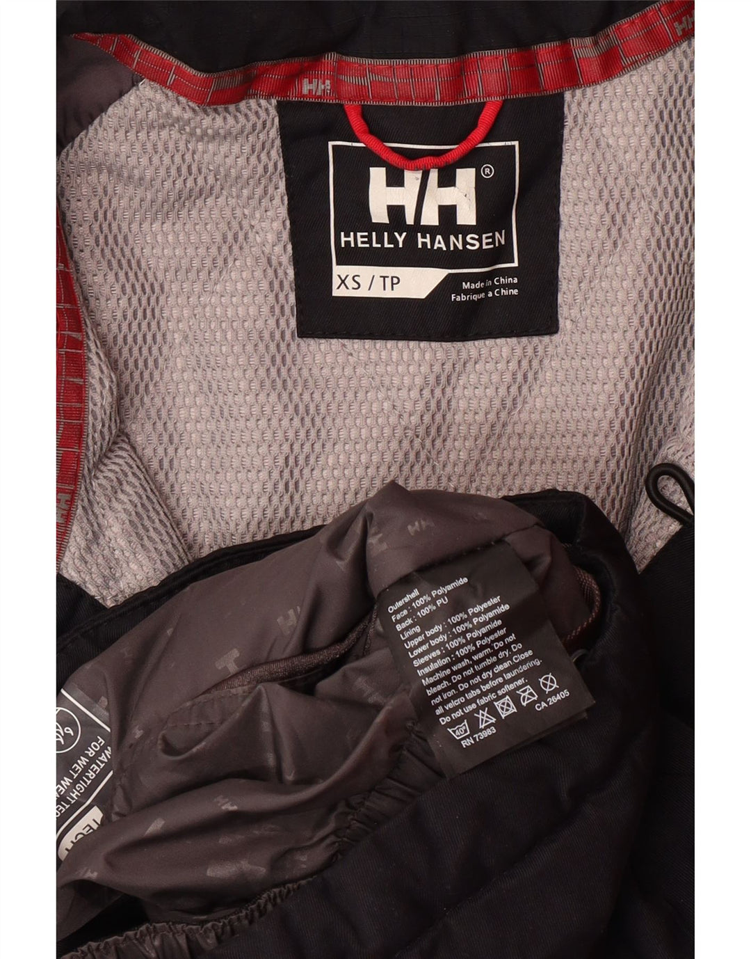 Jaqueta corta-vento masculina HELLY HANSEN gráfico Reino Unido 34 XS preto colorblock