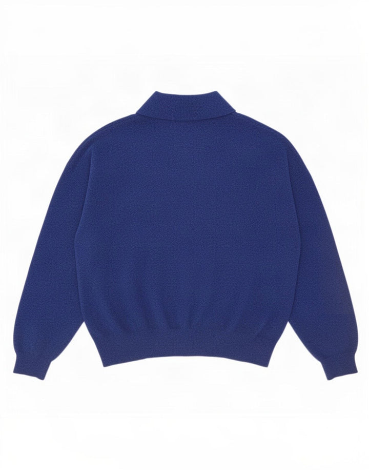 Suéter masculino Marks & Spencer com gola polo XL azul poliéster
