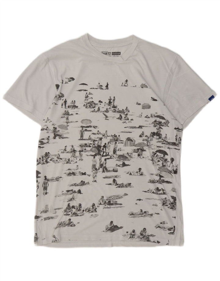 Camiseta masculina Vans Custom Fit Graphic Top Médio Algodão Branco