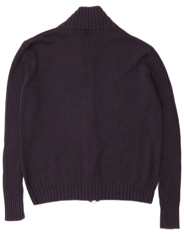 Suéter cardigã feminino Marina Militare Reino Unido 18 XL azul marinho algodão