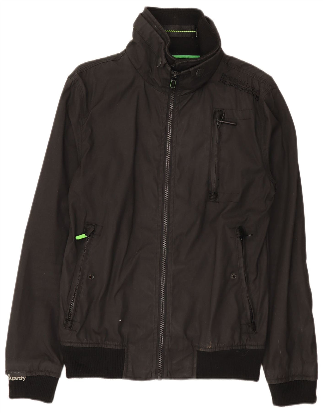 Jaqueta bomber masculina Superdry UK 38 algodão preto médio